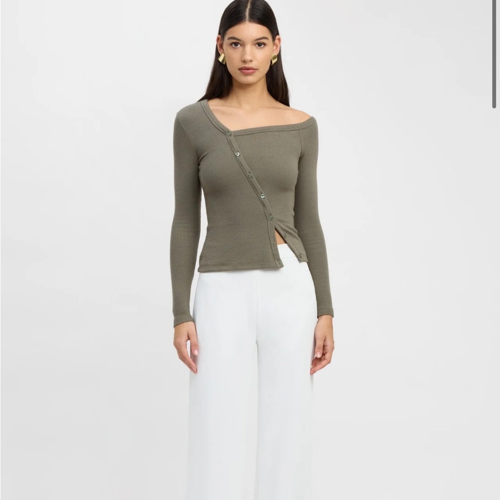 Kookai green one shoulder top